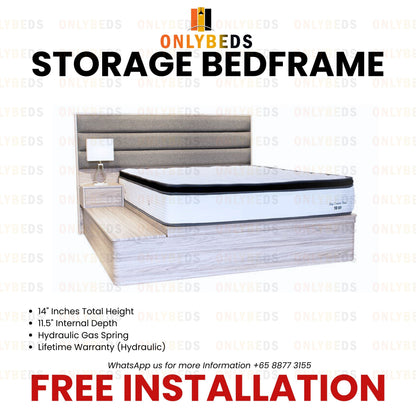 ONLYBEDS | Wooden Storage Bedframe | ZF1010