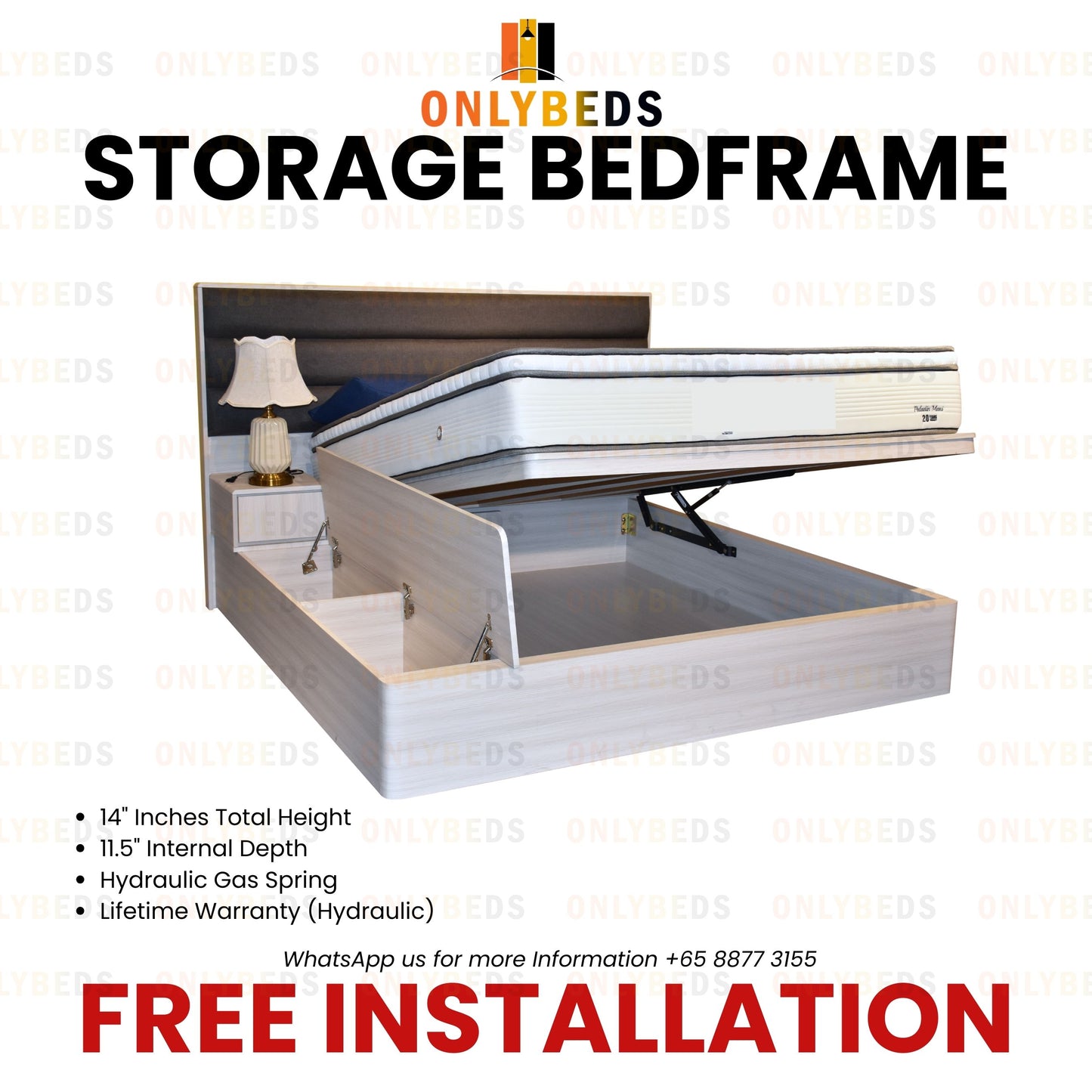 ONLYBEDS | Wooden Storage Bedframe | ZF1010