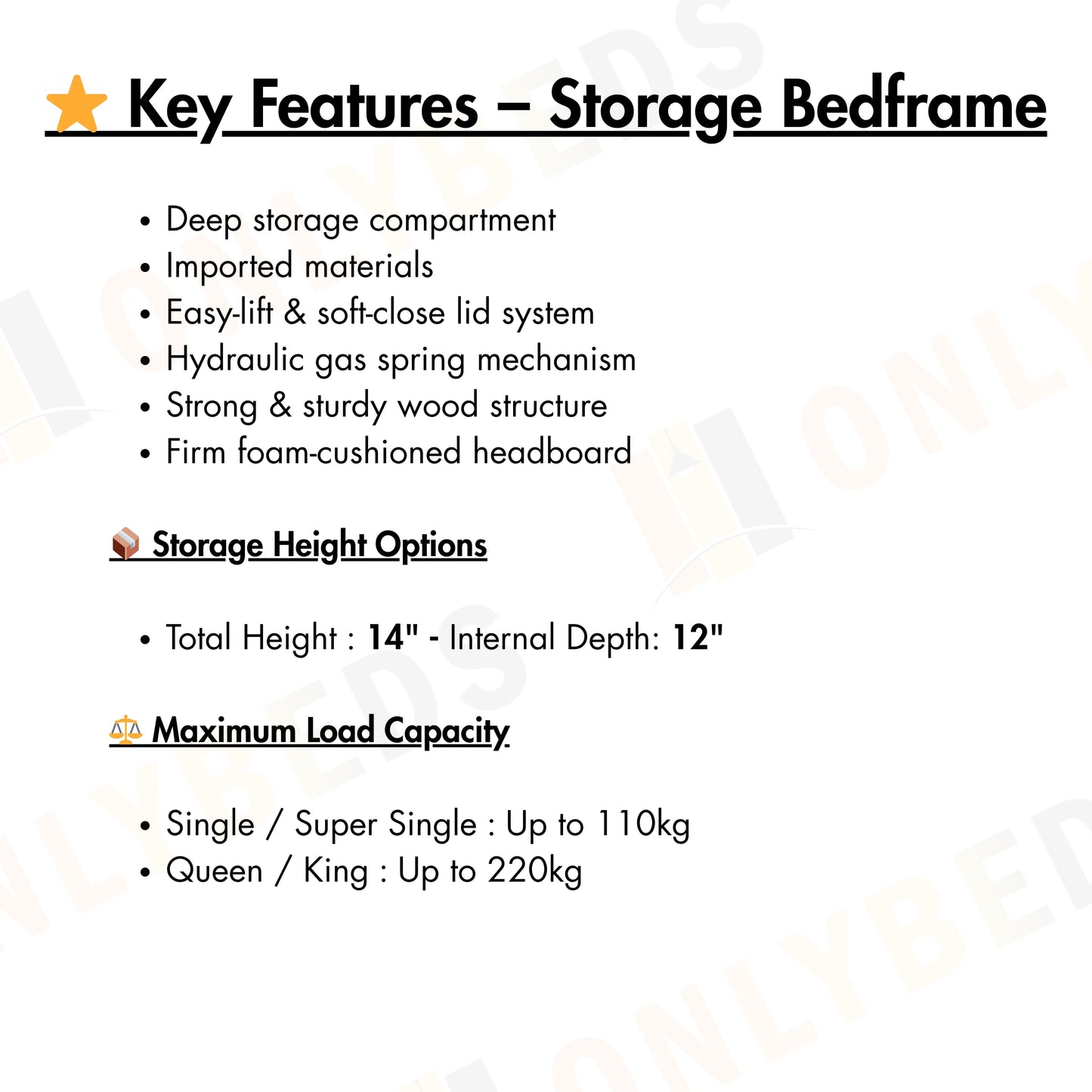 Storage Bedframe with Headrest #44