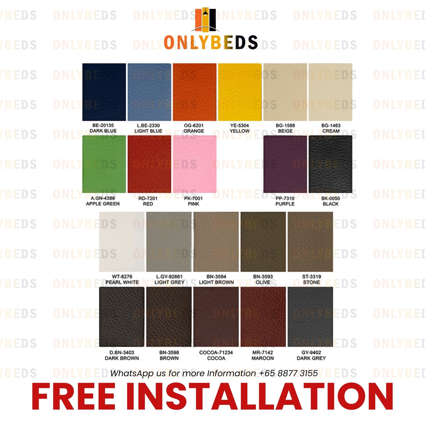 Storage Bed PU/PVC - Available in Single/Super Single/Queen/King