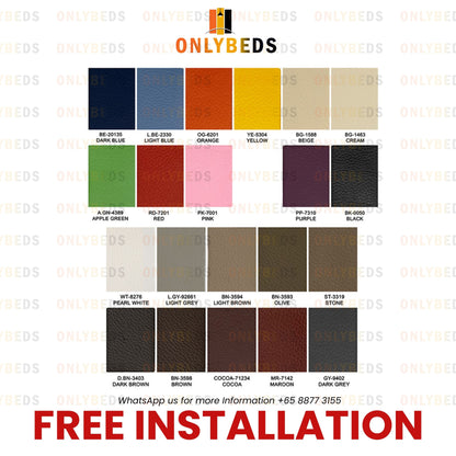 Storage Bed PU/PVC - Available in Single/Super Single/Queen/King