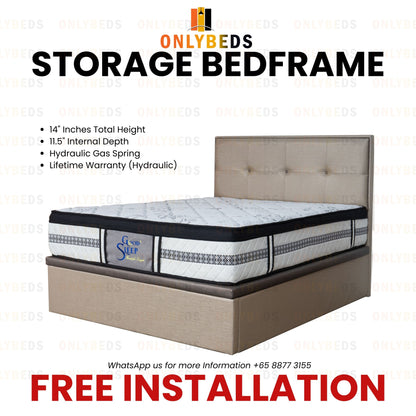 Storage Bed PU/PVC - Available in Single/Super Single/Queen/King