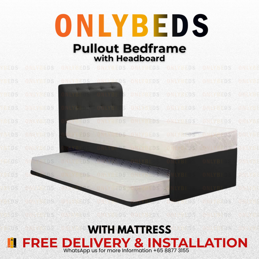Pullout Bedframe 3in1 with Mattress-PVC/PU-[Single/SuperSingle]-166