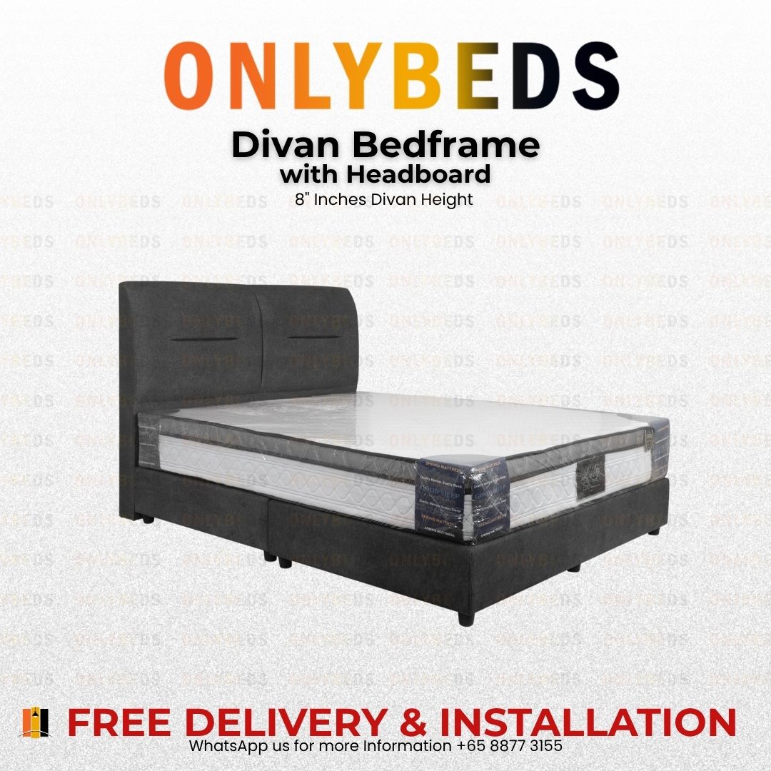 Divan Bed and Mattress VELVET - [Single/Ssingle/Queen/King]