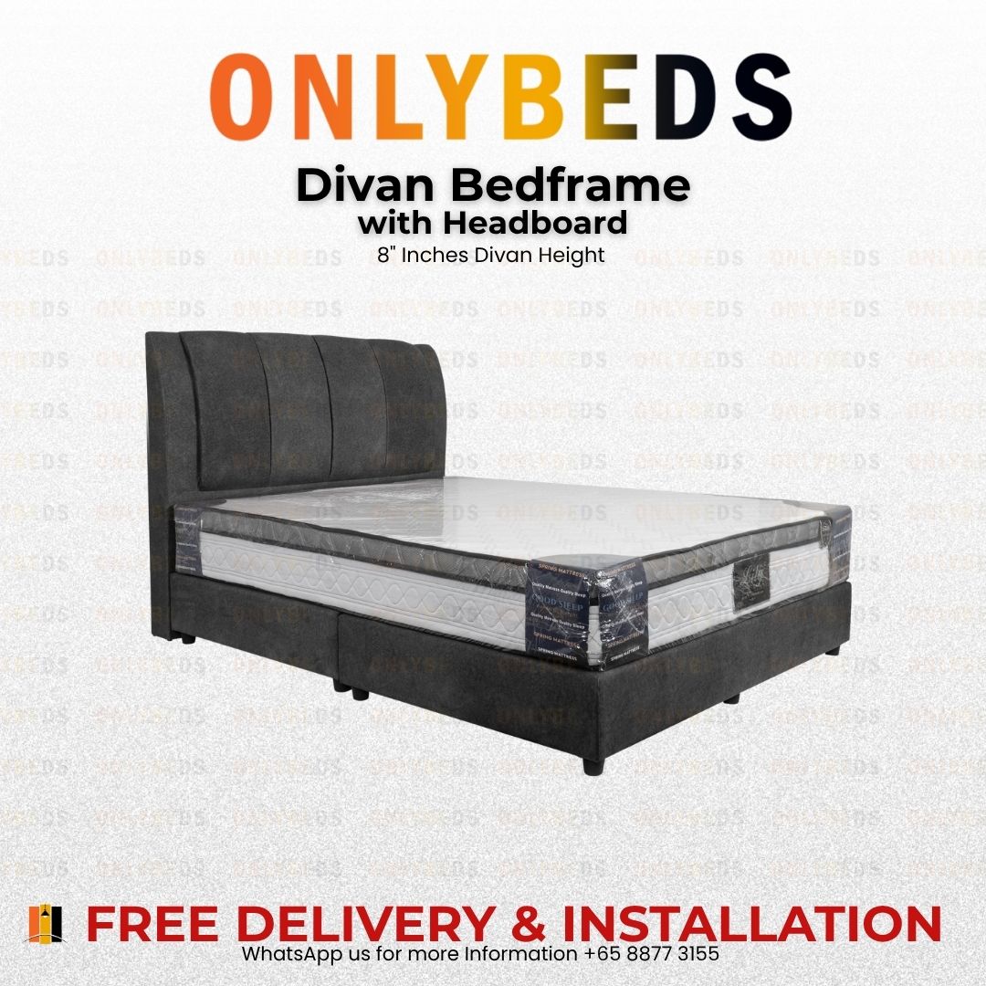 Divan Bed and Mattress VELVET - [Single/Ssingle/Queen/King]