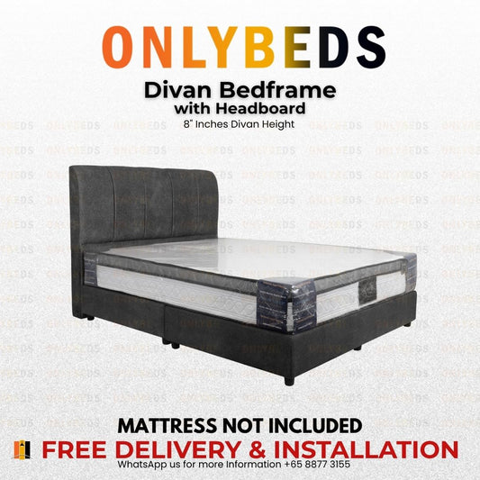 Divan Bed 14inc VELVET - [Single/Ssingle/Queen/King] - 99
