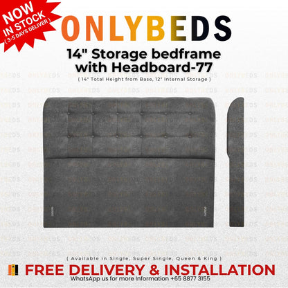 Storage Bed and Mattress VELVET - [Single/Ssingle/Queen/King] - 77