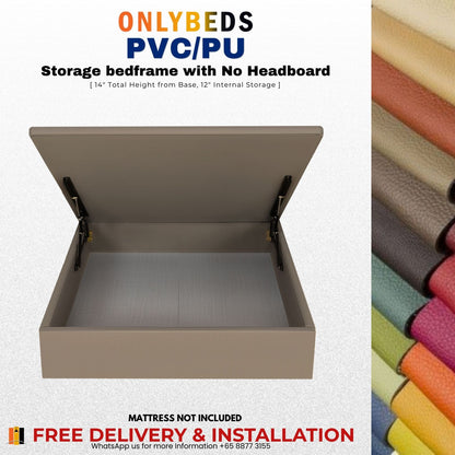 No Headboard Storage Bed, No Mattress -[Single/Ssingle/Queen/King]