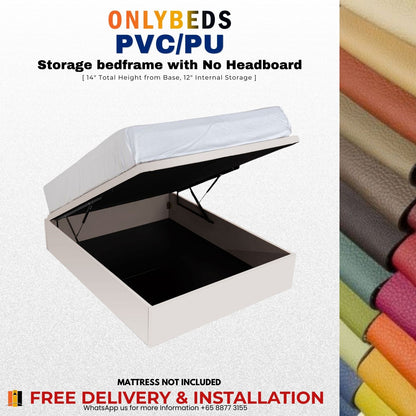 No Headboard Storage Bed, No Mattress -[Single/Ssingle/Queen/King]