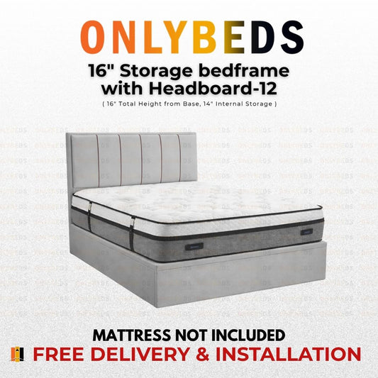 Storage Bed 16inc PVC/PU - [Single/Ssingle/Queen/King] - 12
