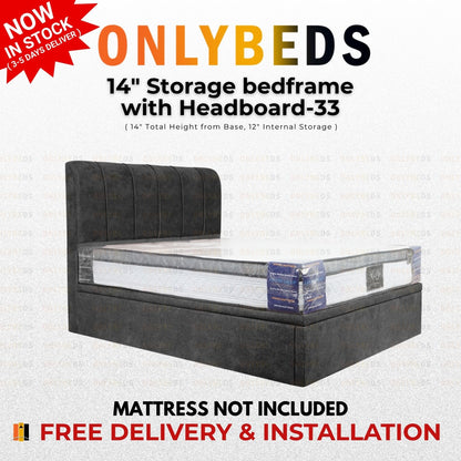 Storage Bed 14inc VELVET - [Single/Ssingle/Queen/King] - 33