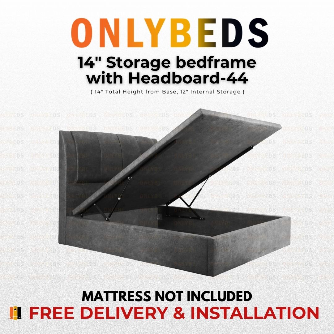Storage Bed 14inc VELVET - [Single/Ssingle/Queen/King] - 44