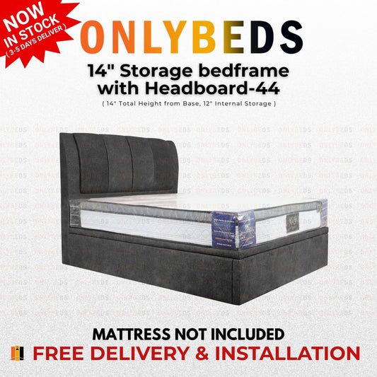 Storage Bed 14inc VELVET - [Single/Ssingle/Queen/King] - 44