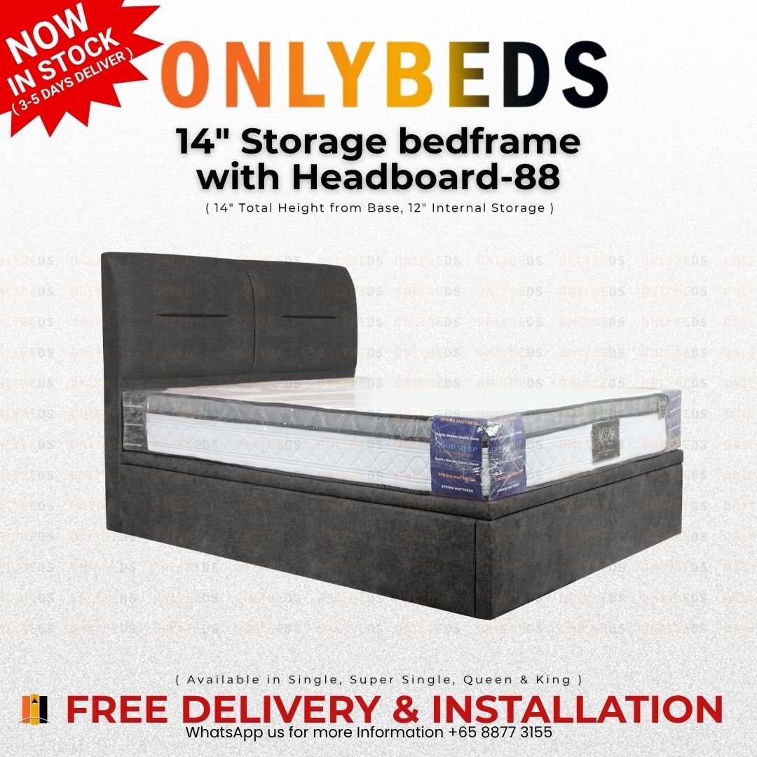 Storage Bed and Mattress VELVET - [Single/Ssingle/Queen/King] - 88