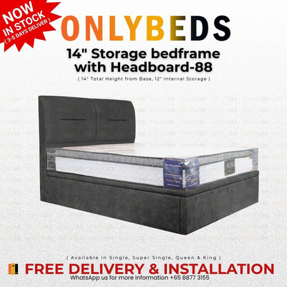 Storage Bed and Mattress VELVET - [Single/Ssingle/Queen/King] - 88