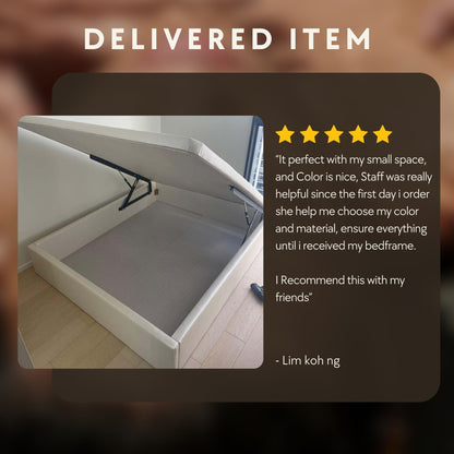 No Headboard Storage Bed, No Mattress-PVC/PU-[Single/Ssingle/Queen/King]