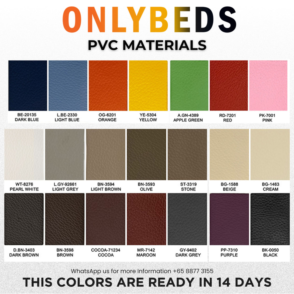 No Headboard Storage Bed, No Mattress-PVC/PU-[Single/Ssingle/Queen/King]