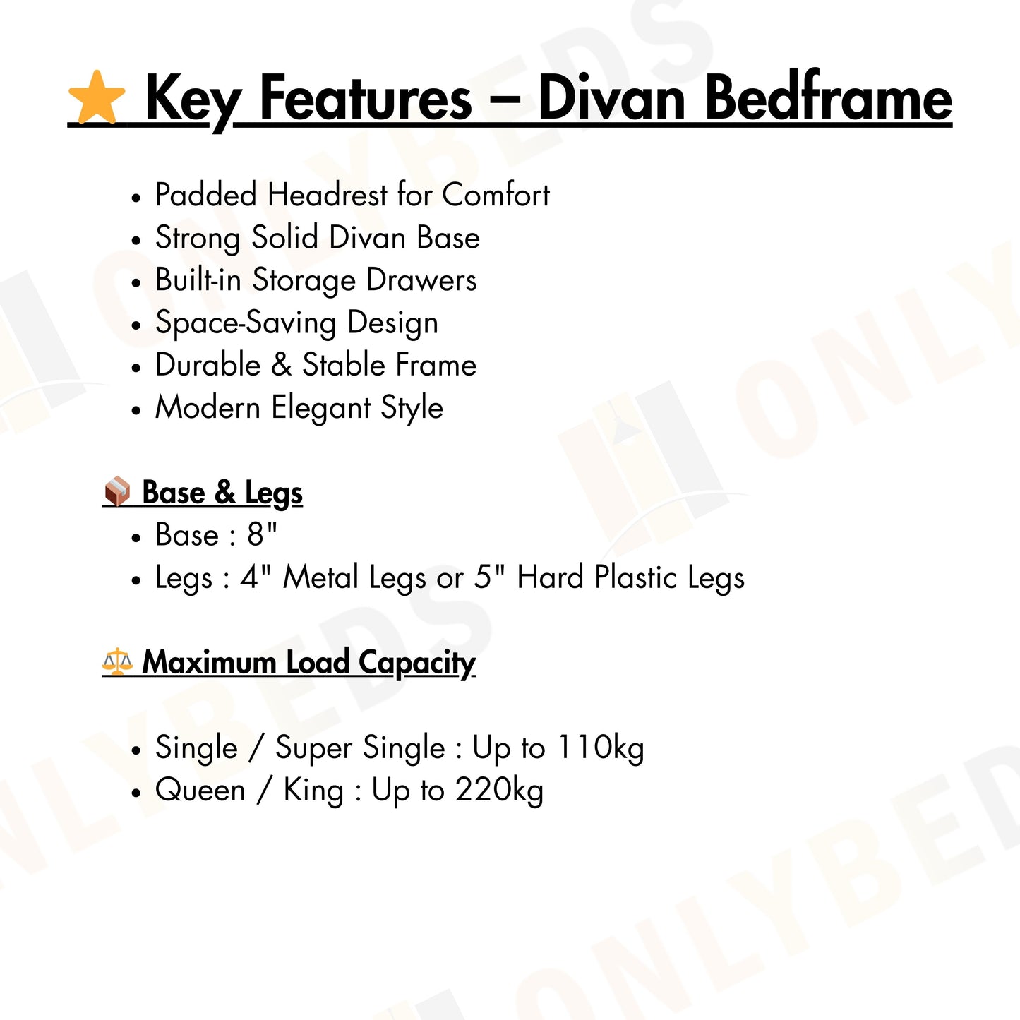 Divan Bedframe with Headboard | #44