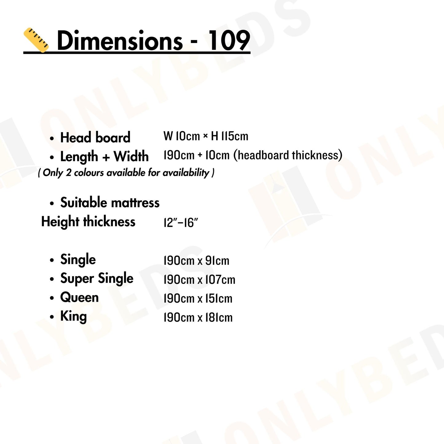 Storage Bed with Headboard | 109