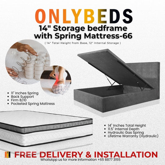 Storage Bed and Mattress VELVET - [Single/Ssingle/Queen/King] - 66