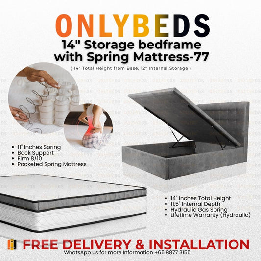 Storage Bed and Mattress VELVET - [Single/Ssingle/Queen/King] - 77