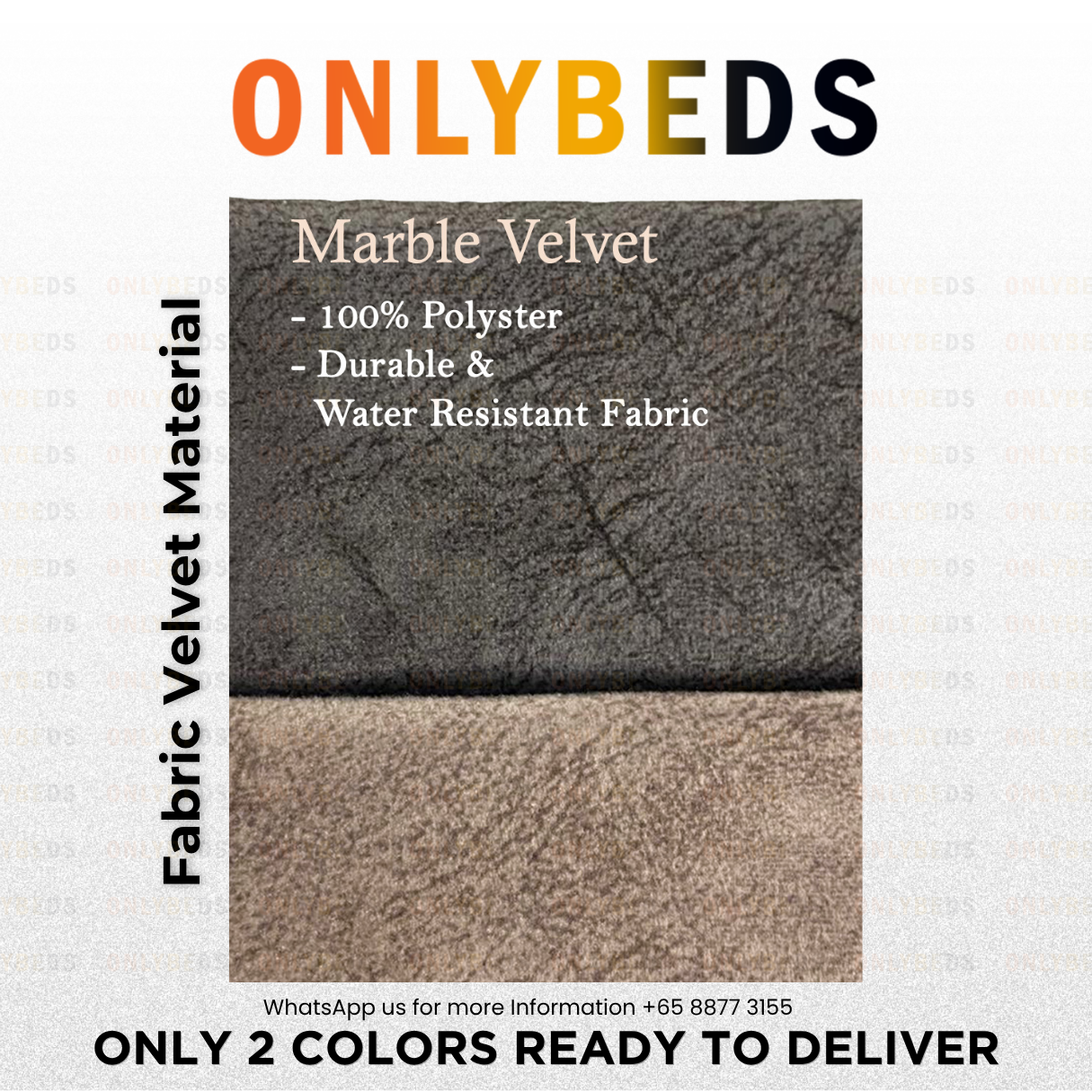 Divan Bed 14inc VELVET - [Single/Ssingle/Queen/King] - 44