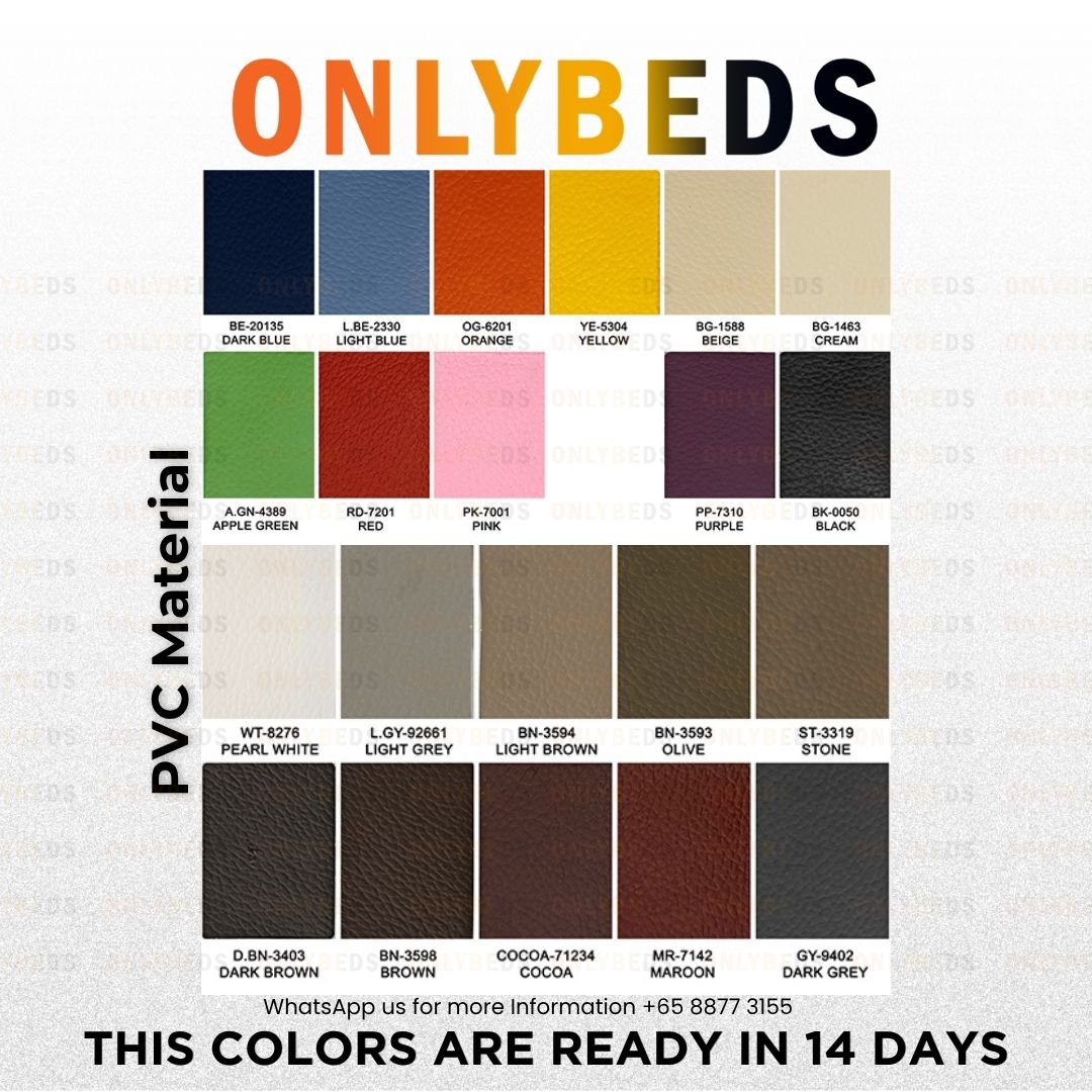 Storage Bed 14inc PVC/PU - [Single/Ssingle/Queen/King] - NBF02