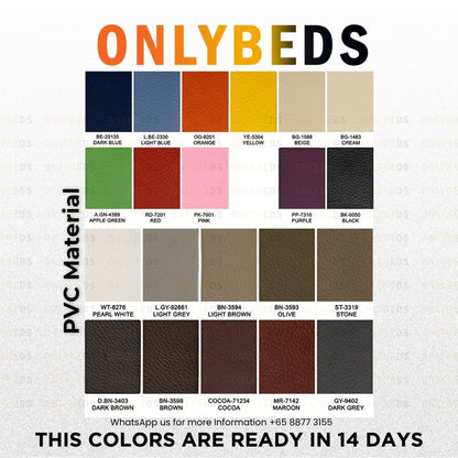 Storage Bed 14inc PVC/PU - [Single/Ssingle/Queen/King] - NBF02