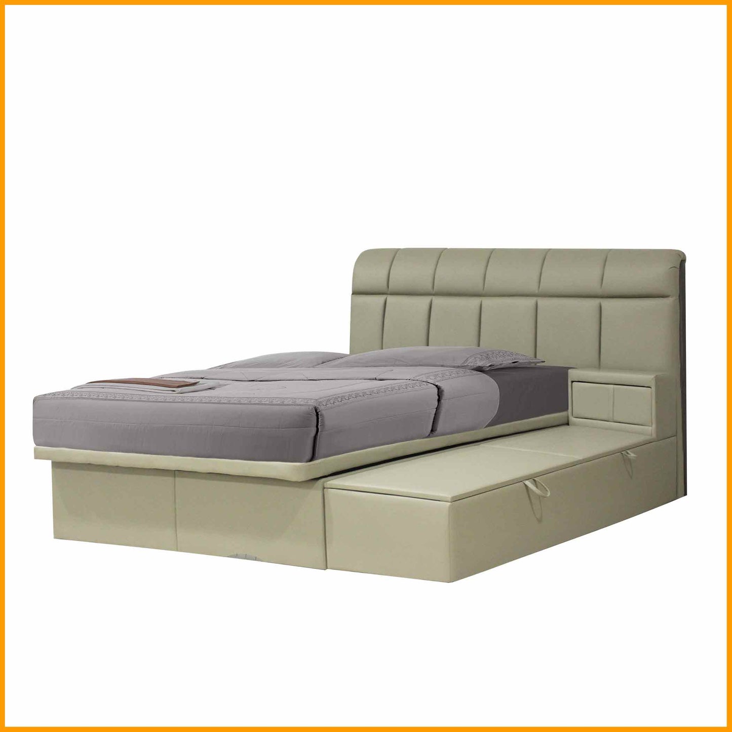 Storage Bed with Headboard only and Side Drawer | NBF02