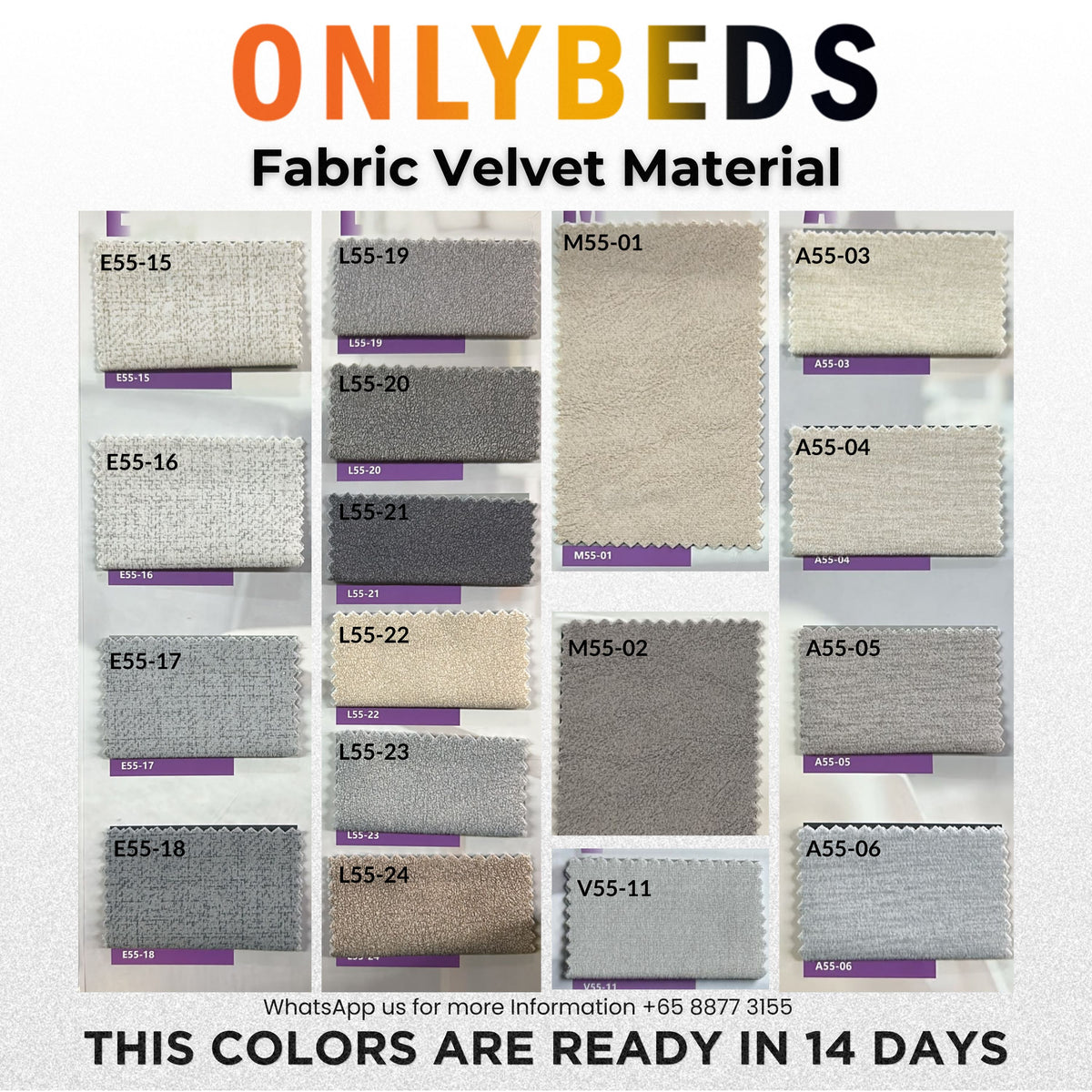 Storage Bed 14inc-VELVET-[Single/S.single/Queen/King]-186