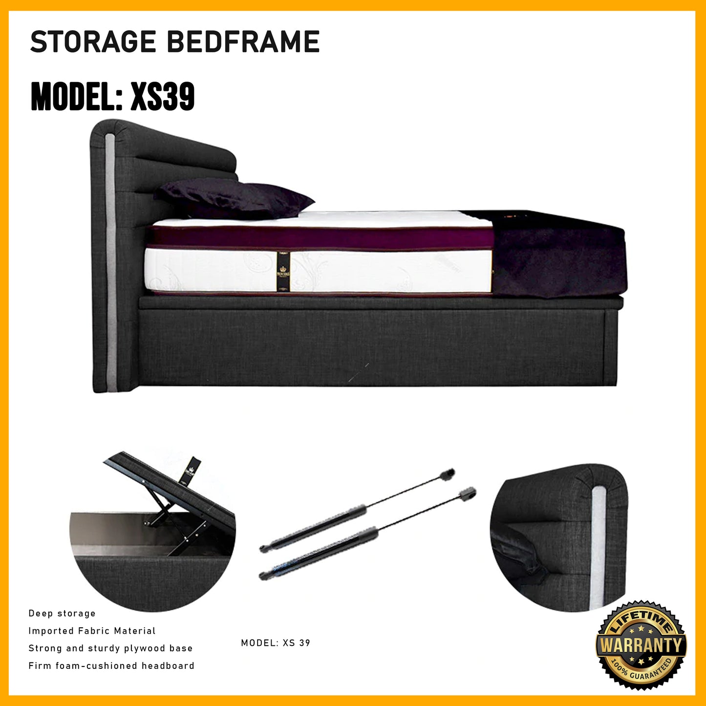 Storage Bed with Mattress