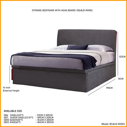 Storage Bedframe with Foam Mattress l KHJ01