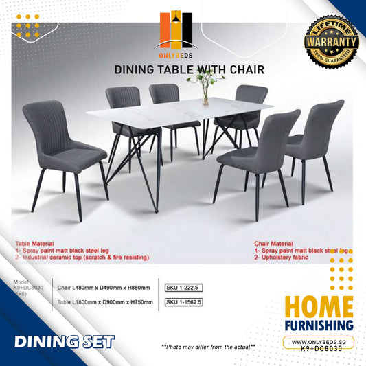 Dining Table with Chair (Dining Set) l K9+DC8030