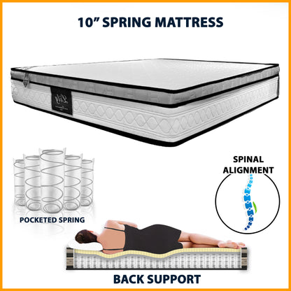 Storage Bedframe with 10" Spring Mattress | 88