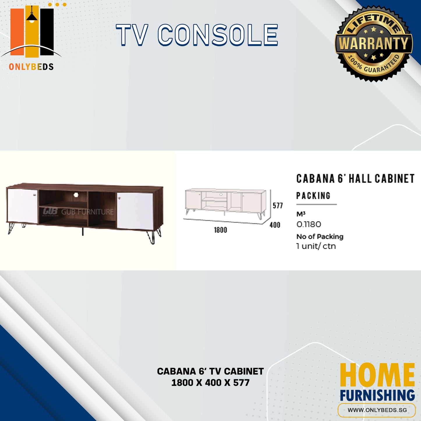 TV Console | Cabana 6"