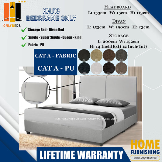 Storage Bedframe with Headboard only l KHJ13 l Cat A