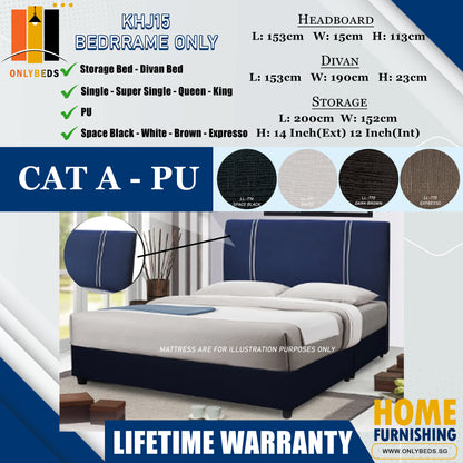 Storage Bedframe with Headboard only l KHJ15 l Cat A