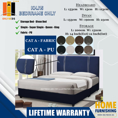 Storage Bedframe with Headboard only l KHJ15 l Cat A