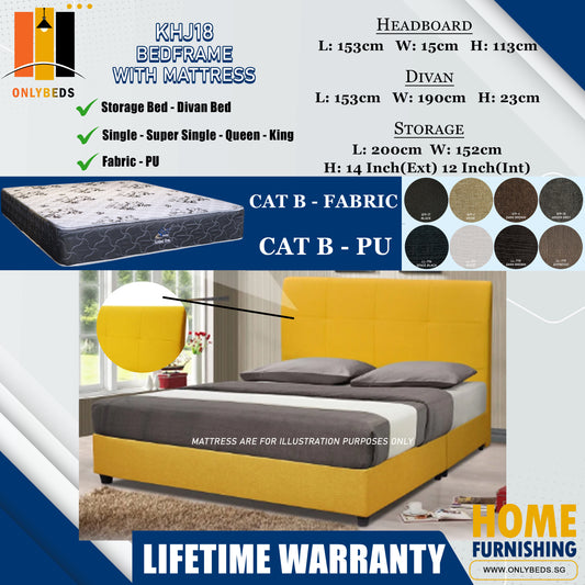 Divan Bedframe With Scotland Firme Spring Mattress l KHJ18 l Cat B