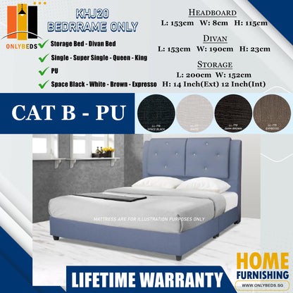 Storage Bedframe with Headboard only l KHJ20 l Cat B