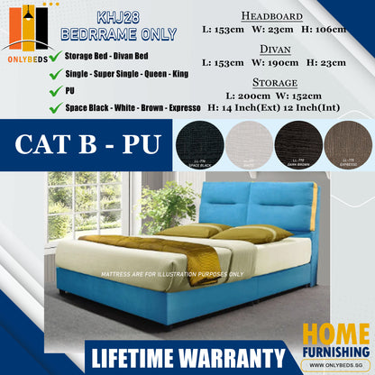 Divan Bedframe with Headboard l KHJ28 l Cat B