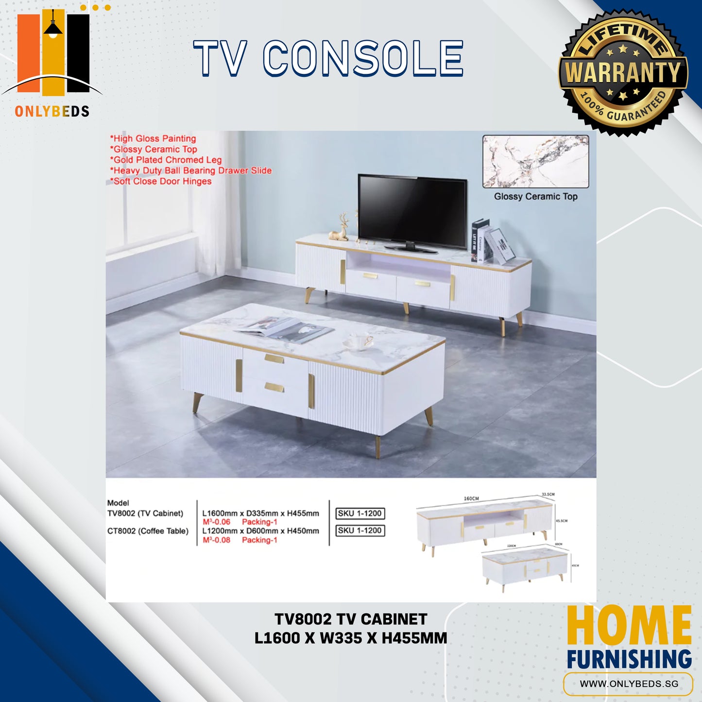 ONLYBEDS | TV Console | TV8002