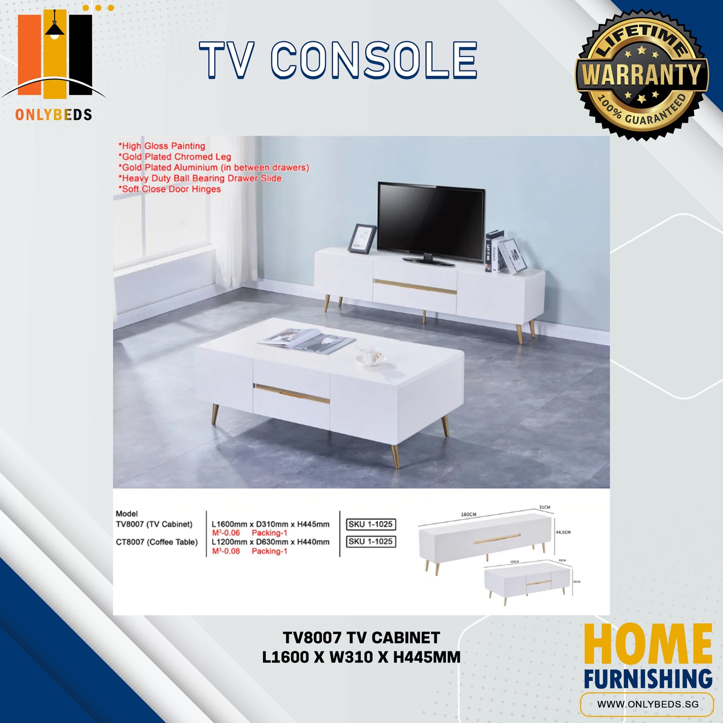 ONLYBEDS | TV Console | TV8007