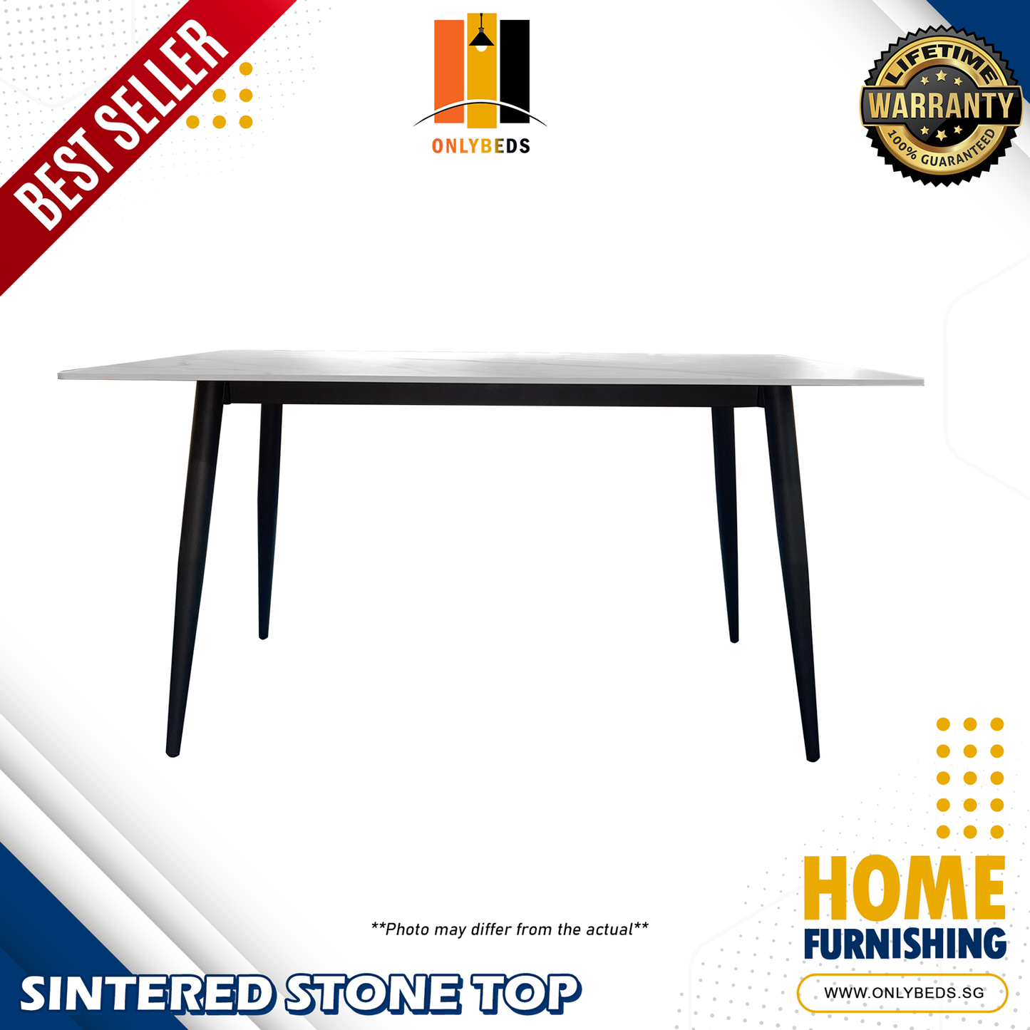 Dining Table Set with 4 Chair (sintered stone Top) | PL M8305 T9003