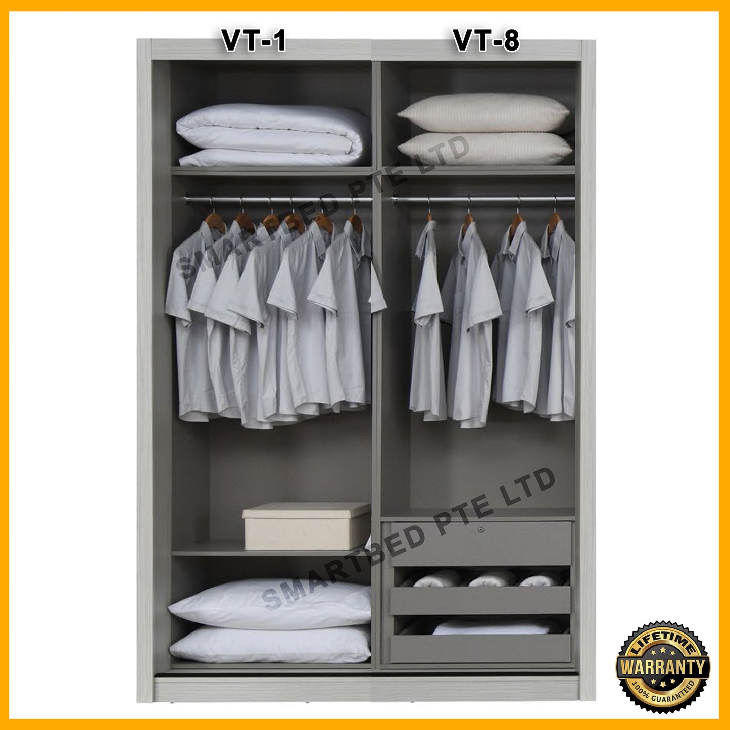 ONLYBEDS | Wardrobe 5ft x 8ft | VT-D4